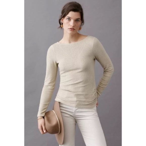 Petite Anthropology NWT Rhea Boatneck Top - Picture 3 of 8